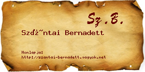 Szántai Bernadett névjegykártya