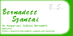 bernadett szantai business card